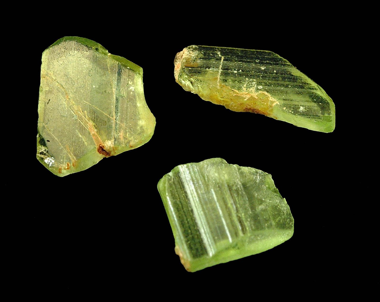 Chrysolite (peridot/olivine) mineral specimen