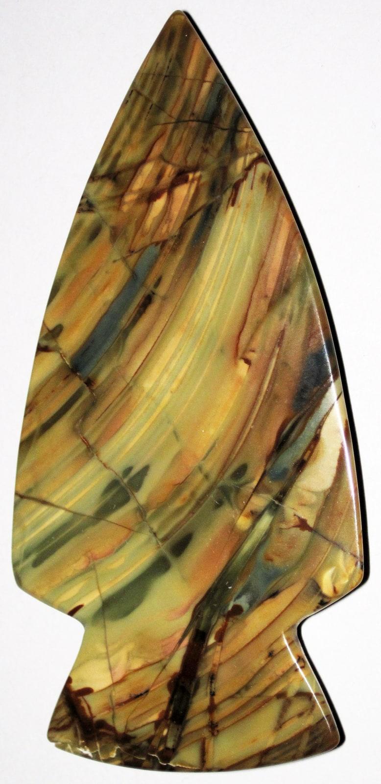 Morrisonite specimen - Polished "morrisonite jasper" arrowhead (Oregon, USA) 2