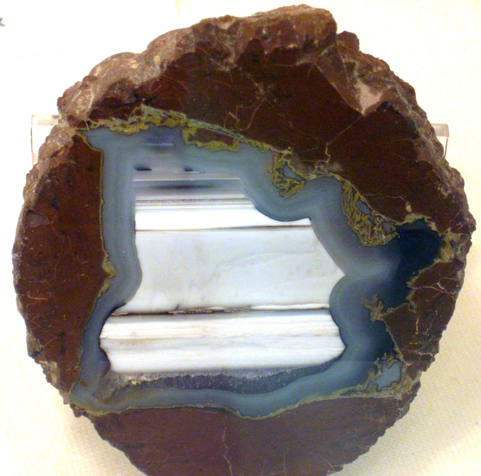 Thunder Egg Agate (Priday Blue Bed, John Day Formation, Miocene; near Madras, Oregon, USA) 1 (32744937906) at Priday Agate Beds, Jefferson County, Oregon