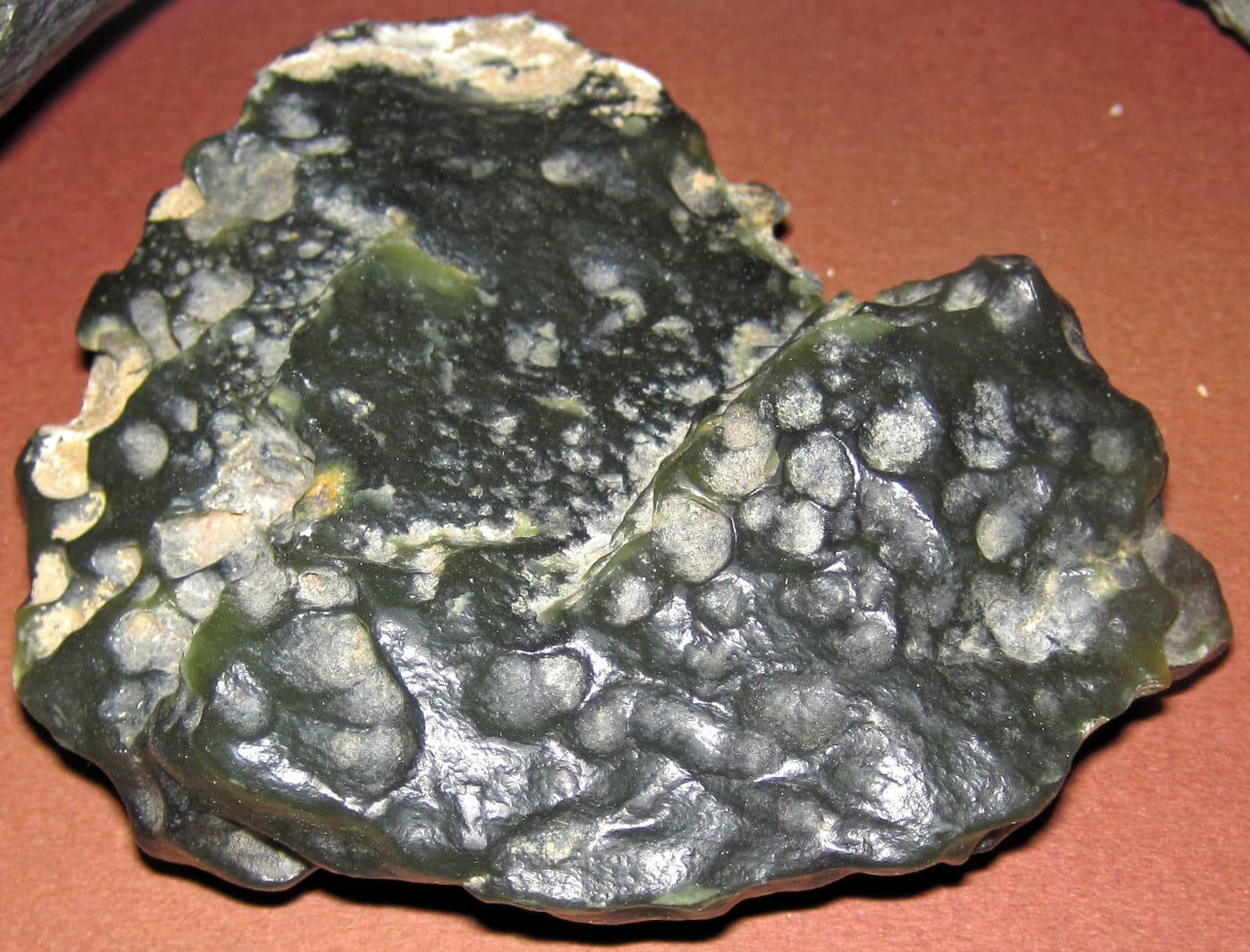 Nephrite jade ventifact (Precambrian; Granite Mountains, Wyoming, USA) 1 (24062779354) at Seminoe Reservoir, Carbon County, Wyoming
