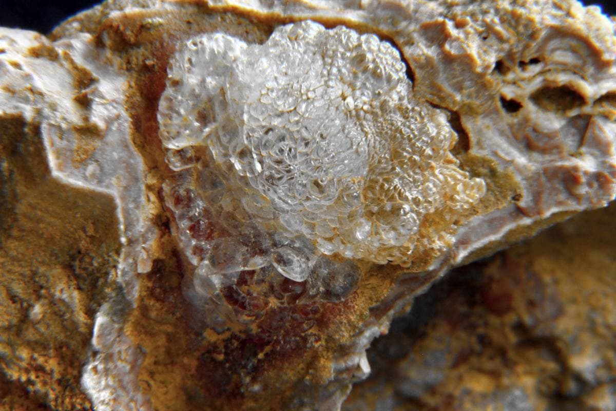 Hyalite Opal Geode gemstone