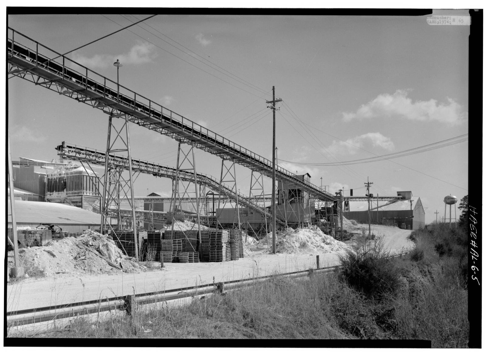 Historic photograph of the Gantts Quarry marble works in the Sylacauga marble belt, Talladega County, Alabama