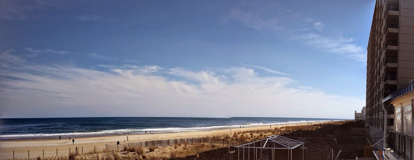 The Atlantic Ocean public beach at Ocean City, Worcester County, Maryland
