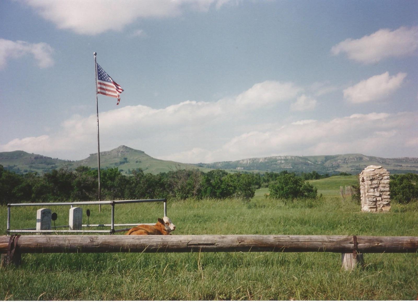 The Killdeer Mountains rising beyond the Killdeer Mountain Battlefield historic site, Dunn County, North Dakota