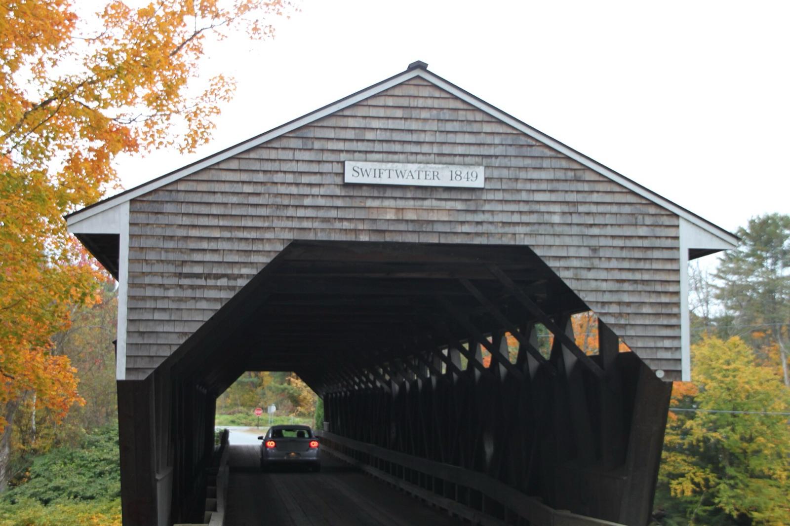 The Swiftwater covered bridge of 1849 over the Wild Ammonoosuc River, Bath, New Hampshire