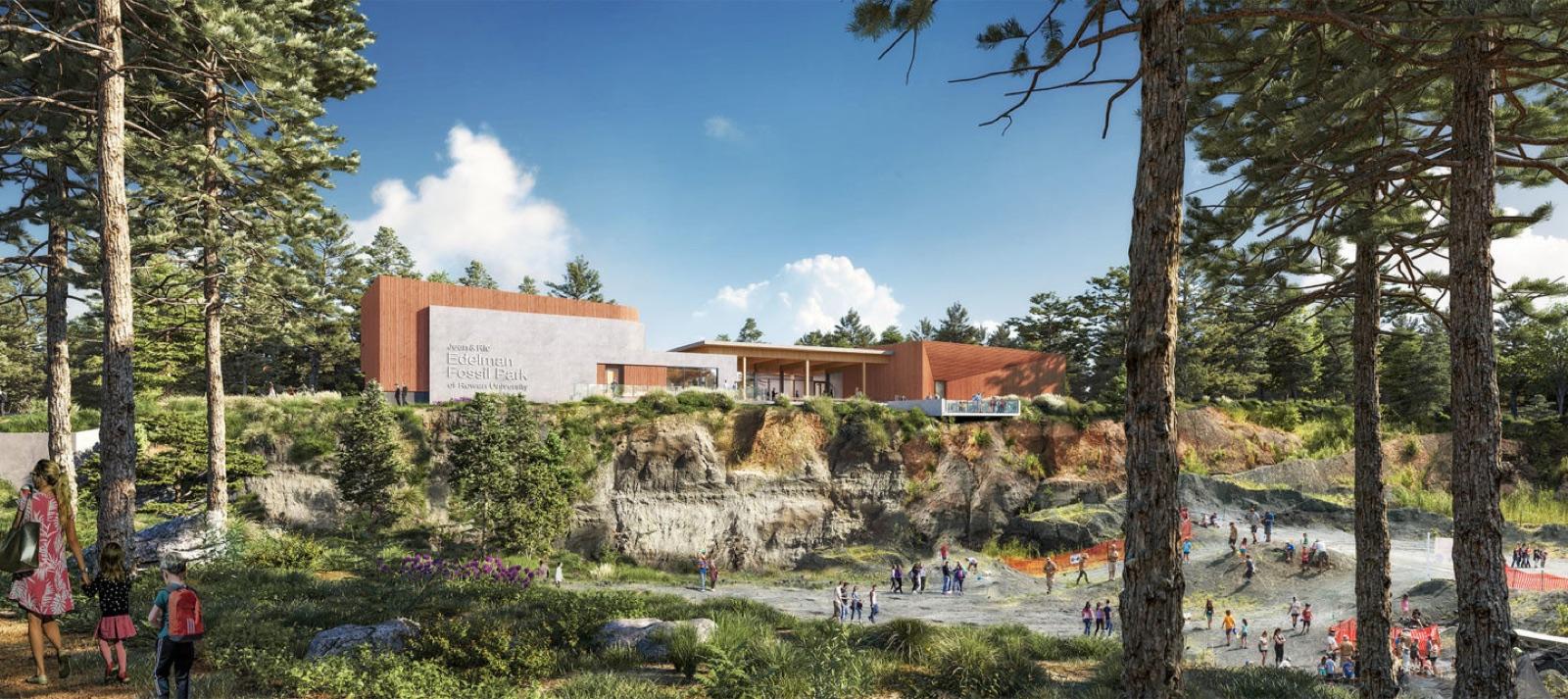 Jean and Ric Edelman Fossil Park at Rowan University, viewed from the dig site and hiking trail overlook, in Mantua Township, Gloucester County, New Jersey