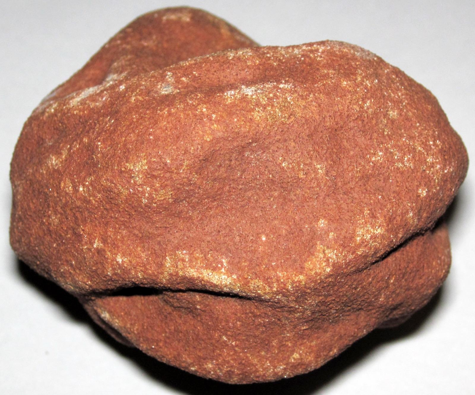 A barite rose, or rose rock, Oklahoma's state rock; a representative Oklahoma specimen, not the Noble locality itself