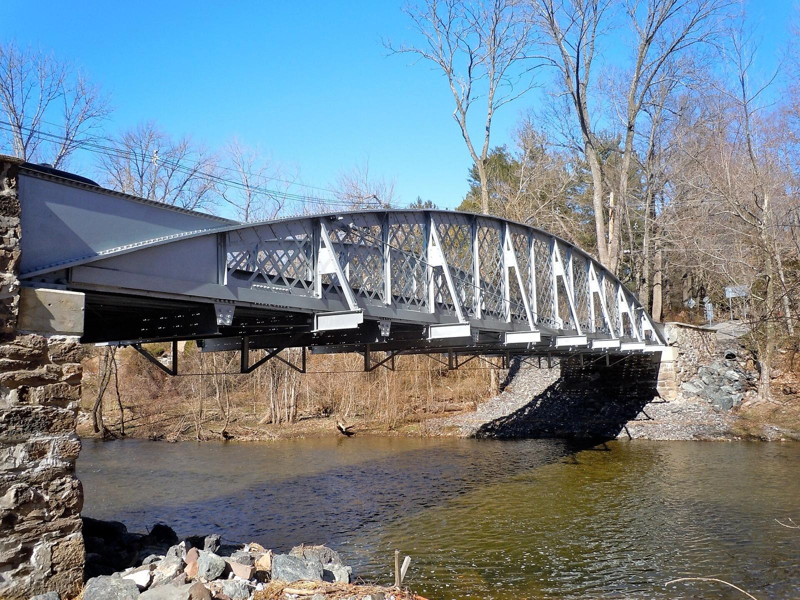 The Hares Hill Road bridge over French Creek near Phoenixville, in the mining district of the Brookdale Mine, Chester County, Pennsylvania