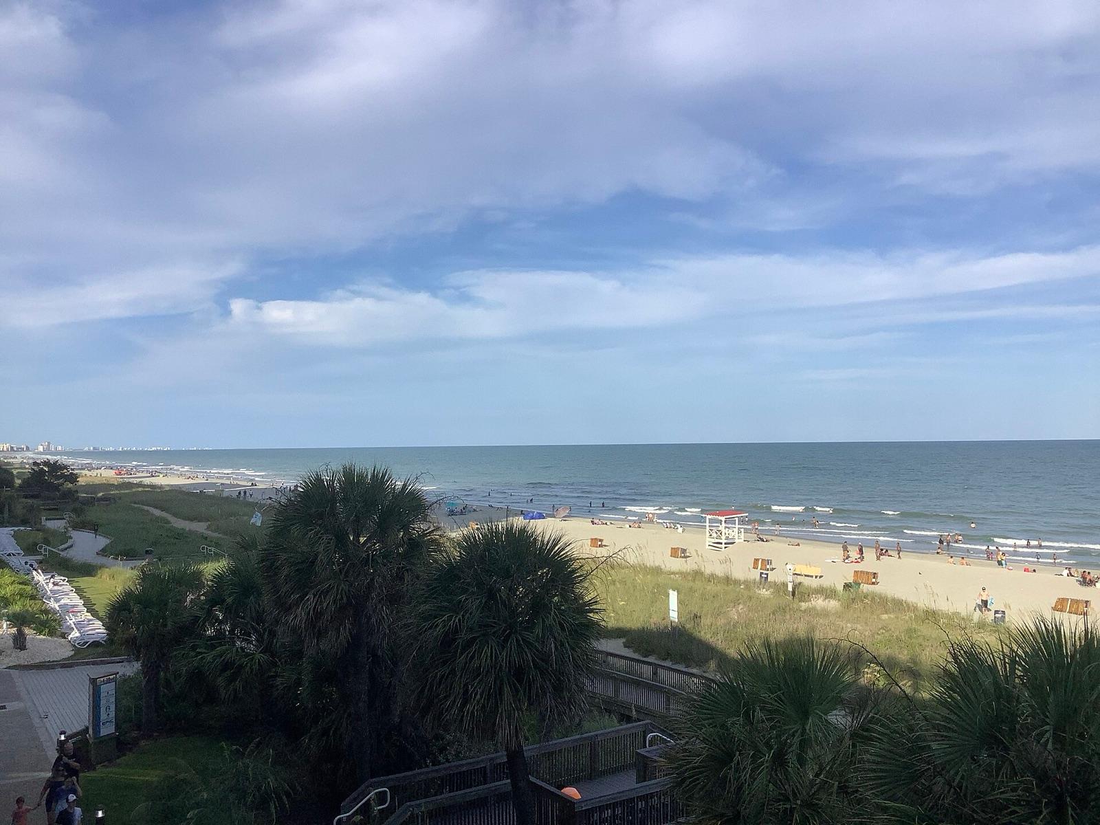 The beachfront along the Grand Strand at Myrtle Beach, Horry County, South Carolina