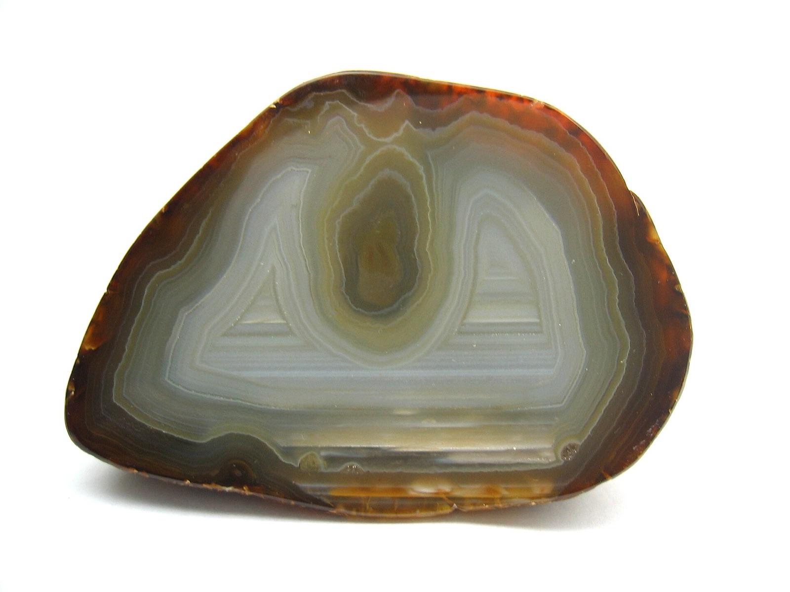 Representative specimen of banded agate, like the agate weathering into Buck Mountain Creek