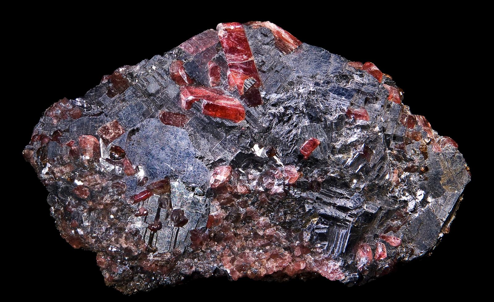 Representative specimen of rhodonite, the pink manganese silicate found near Kidd's Store