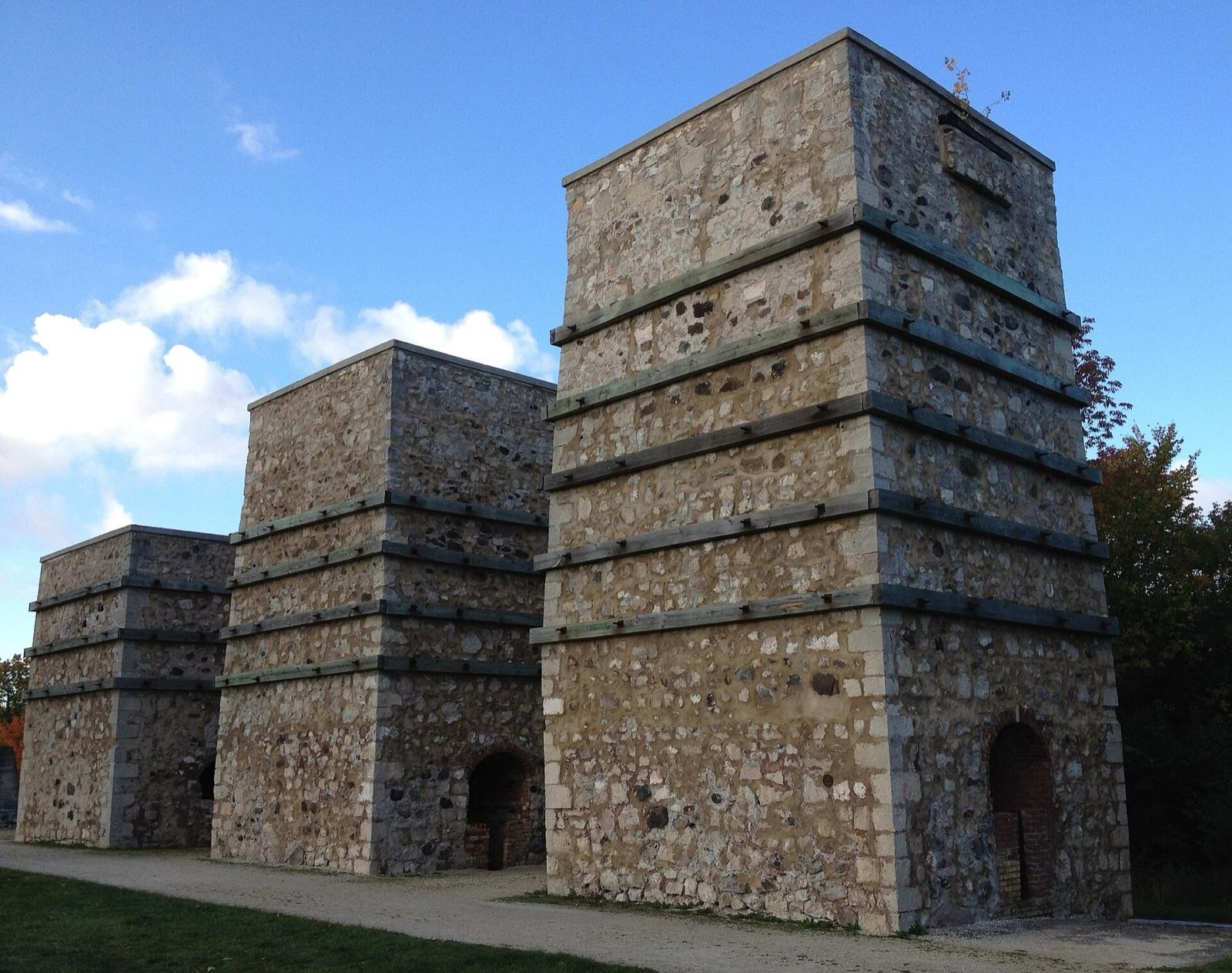 Historic lime kiln ruins at Lime Kiln Park, Grafton, Ozaukee County, Wisconsin