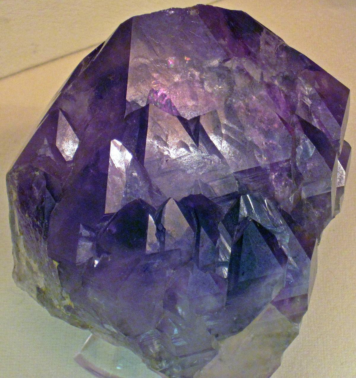Dark violet amethyst crystal group, Reel Mine, North Carolina