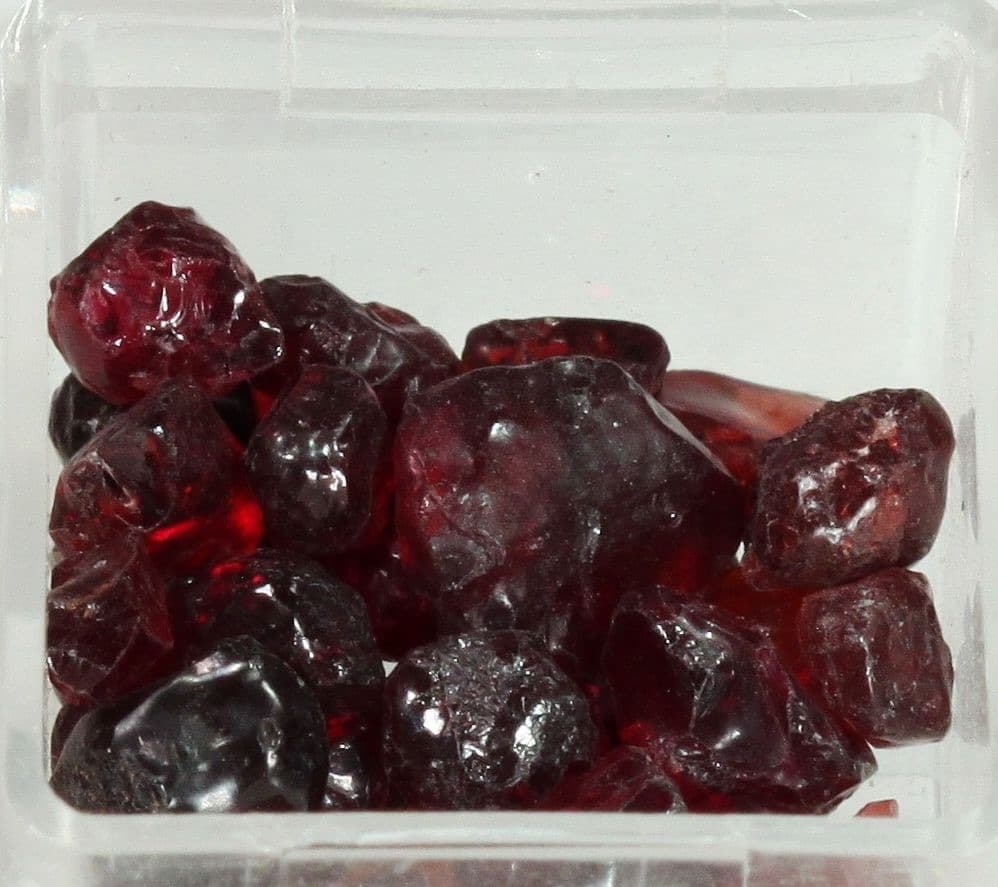 Red pyrope garnet rough from Garnet Ridge, Navajo Nation, Apache County, Arizona
