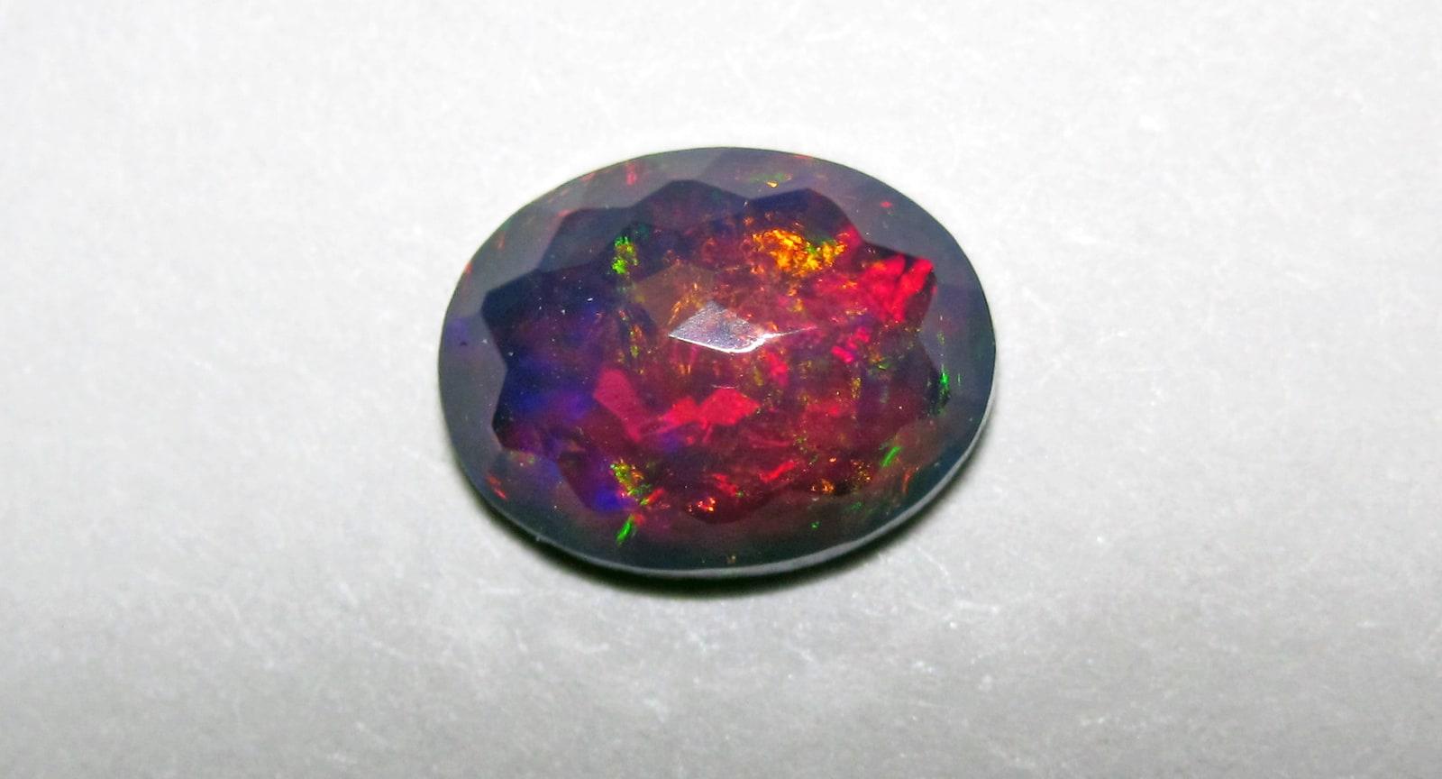 Black Opal specimen - Black opal (Stayish Mine, Wollo Province, Ethiopia) 16 (23227446813)