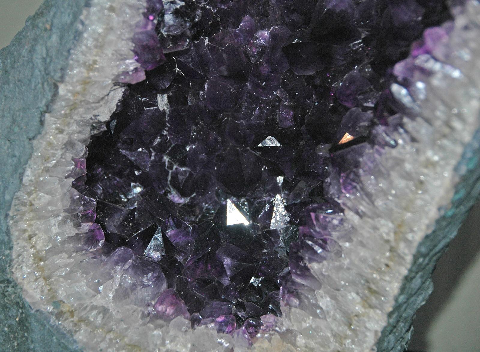 Deep purple amethyst geode from Ametista do Sul, Rio Grande do Sul, Brazil