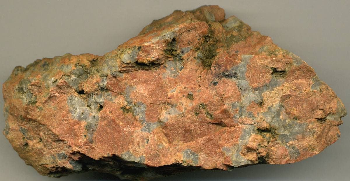 Porphyritic Pikes Peak granite hand sample, Colorado