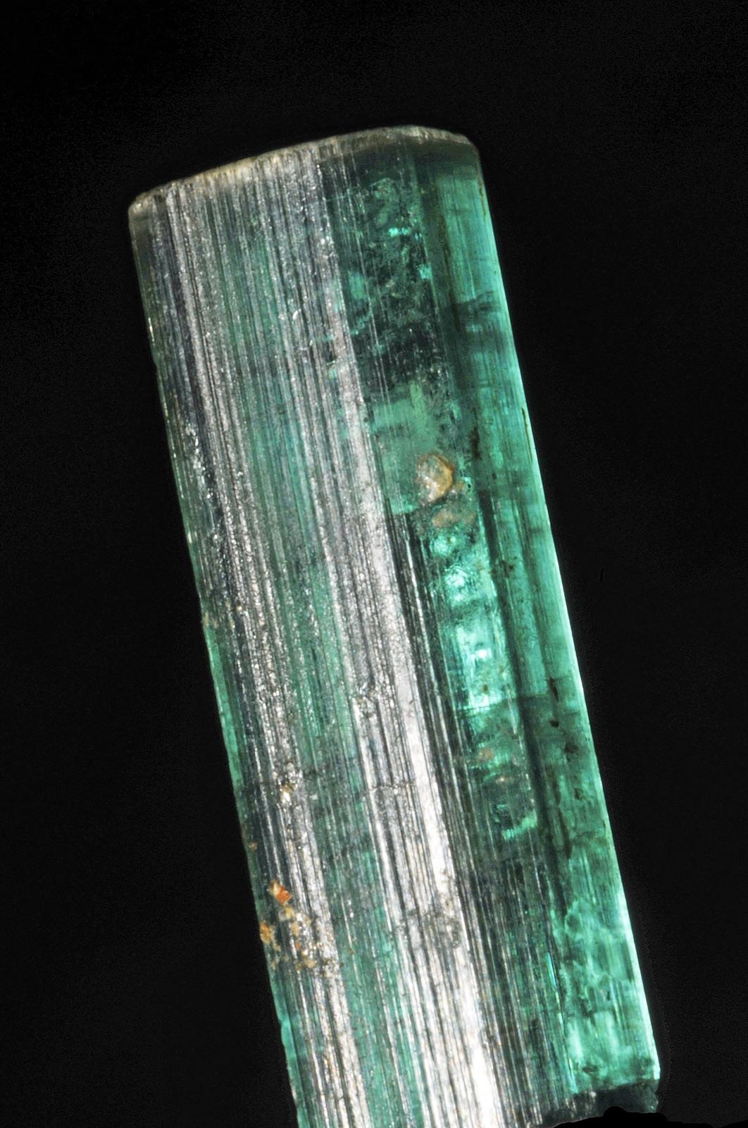 Turquoise-green Paraiba tourmaline crystal from the Batalha mine, Paraiba, Brazil