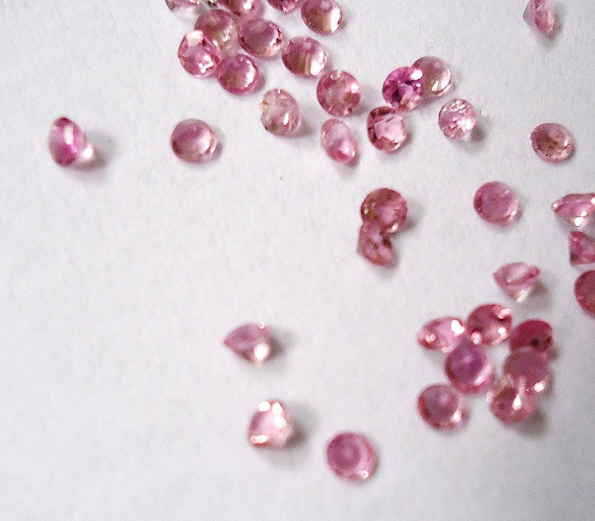 Loose faceted pink sapphires