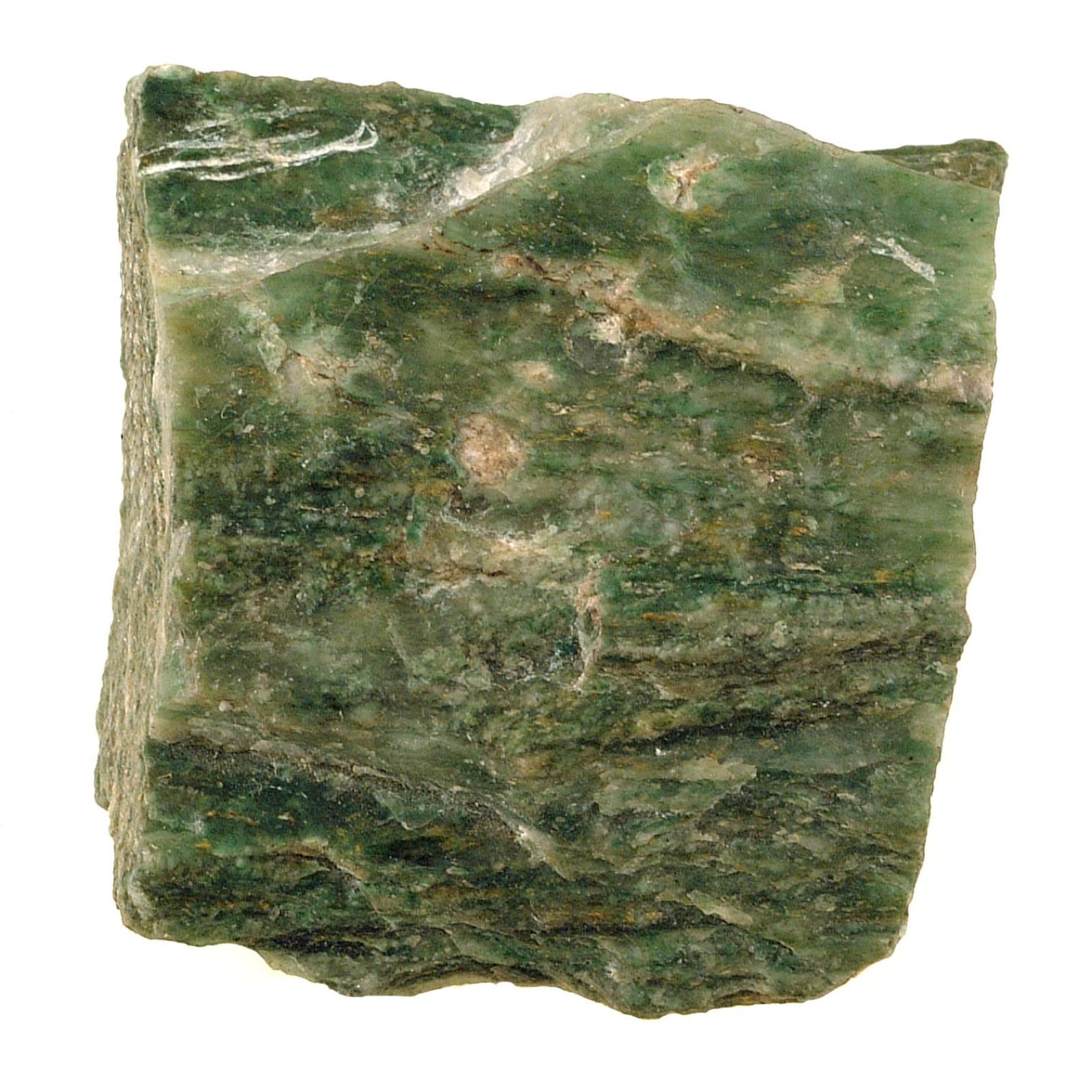 Mottled green serpentine with fibrous texture
