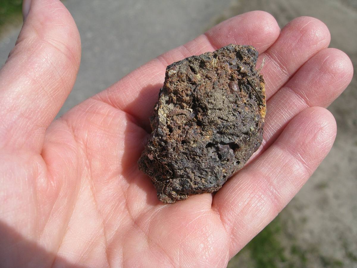 Vesicular slag lump found in the field