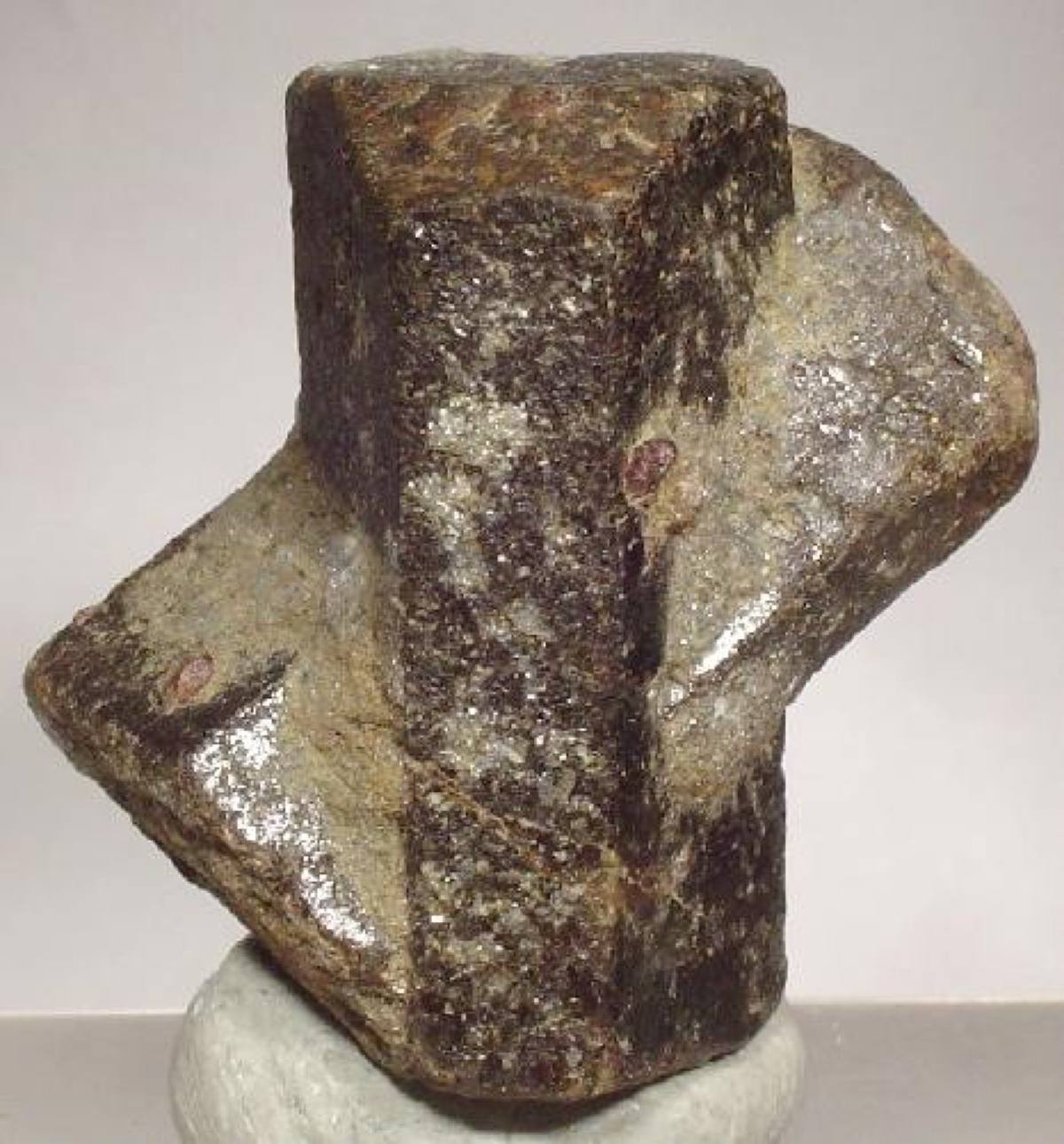 Staurolite 60-degree penetration twin, Taos County, New Mexico